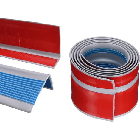 Protecteur de Bord D'Escalier, Nez D'Escalier Antidérapant, Bandes de Garniture Auto-Adhésives pour Escaliers Intérieurs et Extérieurs, Maison, Bureau, Bleu (4Ft) (1/5)