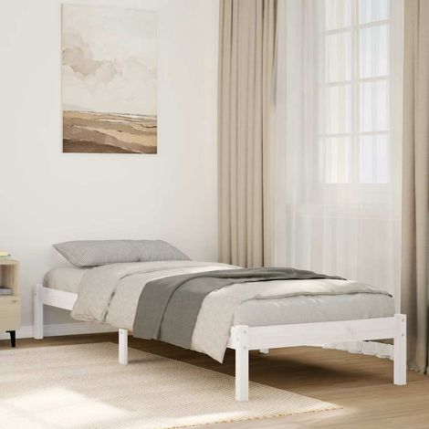Cama extralarga sin colchón madera maciza pino blanca 80x210 cm (1/5)