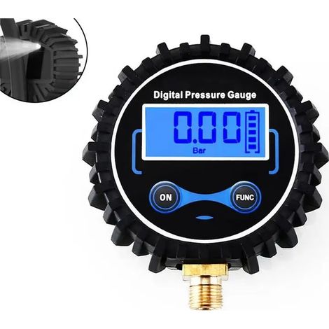 Manomètre numérique de pression des pneus haute précision avec écran LCD (0-200 PSI) et éclairage LED pour voiture, camion et moto