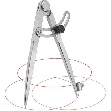 Compasso da carpentiere da 20 cm, compasso professionale in acciaio al carbonio, compasso di grande diametro per disegnare cerchi, falegnameria, lavorazione dei metalli e lavorazione della pelle.