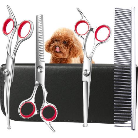 1 ensemble de ciseaux de toilettage pour chiens - Outil professionnel de nettoyage et de beauté pour animaux de compagnie (1/5)