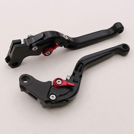 Convient pour le frein à tambour avant modifié et réglable en alliage d'aluminium Honda CG125 Wuyang, levier de commande de frein et d'embrayage (noir). (1/5)