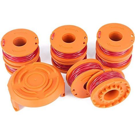 Hilo de repuesto para desbrozadora Worx de 3 metros, paquete de 9 unidades (8 hilos para desbrozadora, 1 tapa para desbrozadora). (1/5)