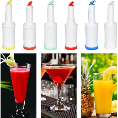 Bouteille et récipient colorés avec bec verseur pour jus – Mélangez, versez et conservez, articles de bar en plastique (1/5)