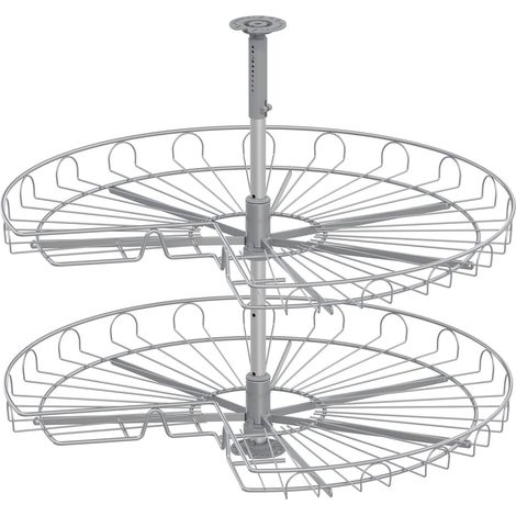VS COR Wheel Eckschrank-Drehboden 3/4-Kreis Set Classic 820 mm Silber