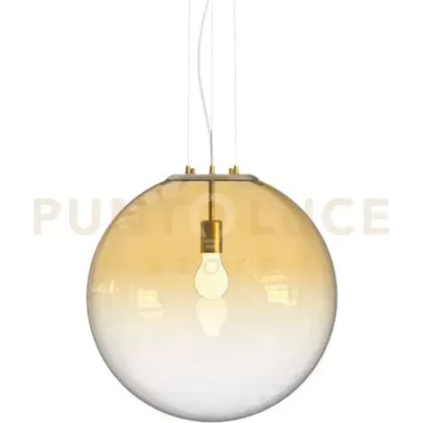 MAPA CLEAR LAMPADARIO SOSPESO IN VETRO AMBRA  SFUMATO D.50CM 1 LUCE ATTACCO E27