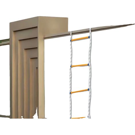 Échelle de secours, 6m de longueur, 28cm de largeur, capacité de charge de 200kg, design antidérapant, portable et compact (1/5)