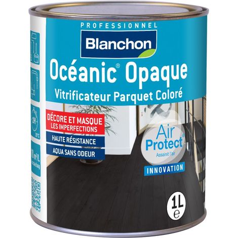 BLANCHON Océanic Coloré Opaque Blanc 1 L – Vitrificateur parquet satinée – Air Protect – Haute résistance (1/5)