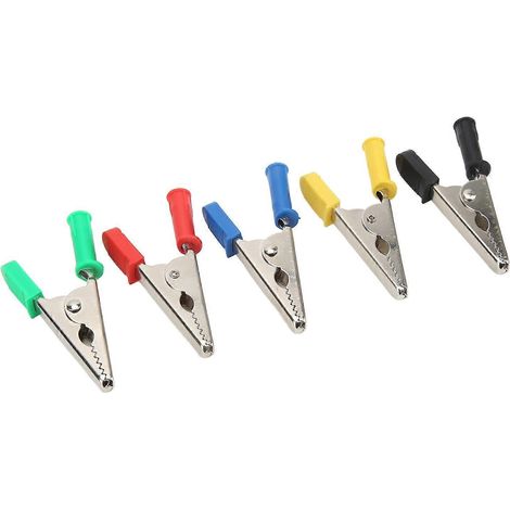 Pinces crocodiles de test en laiton et PVC pour batteries de voiture, adaptées aux projets électriques, 20 mm, 30 A, 3000 V