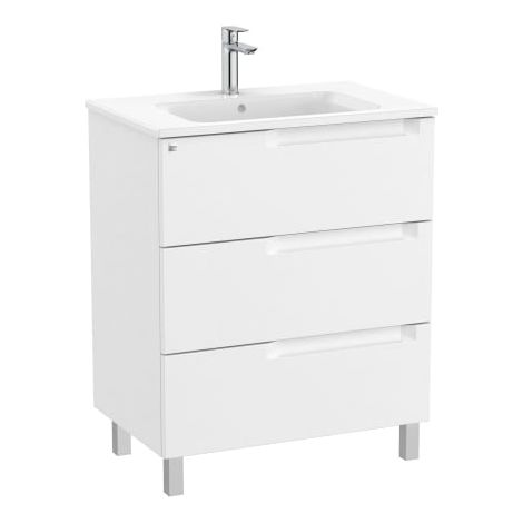 MUEBLE 700MM ALEYDA 3 CAJONES + LAVABO BLANCO MATE