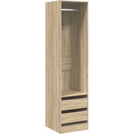 Armario cajones contrachapada color roble sonoma 50x50x200 cm vidaXL