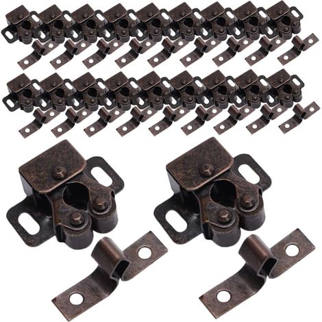 Lot de 20 loquets à double rouleau pour placards et armoires camping (1/5)