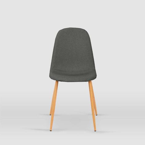 Pack de 4 sillas modelo Margot tapizadas en textil gris pizarra, 45cm(ancho ) 86cm(altura) 53.5cm(fondo) (1/3)