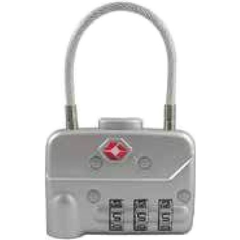 PAVO PREMIUM TSA DE VERROUILLAGE AVEC CÂBLE DE VERROUILLAGE EN ALUMINIUM AVEC 3 CHIFFRES CODE 49 MM 8046744 (1/2)