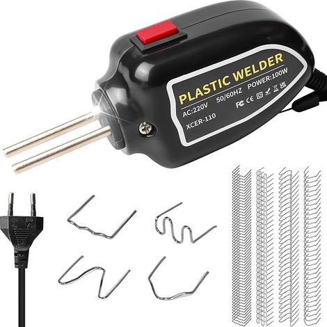 100W Plastic Welding Machine with 200pcs Welding Nails in 4 Kinds Car Bumper Repair Kit Plastic Repair Kit 500℃ Max (1/5)