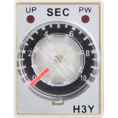 Relais Temporisé 24V DC H3Y-2 8 Broches Minuterie Réglable 1s 3s 6s 10s 30s 60s Commutateur de Contrôle de Temps (1/4)