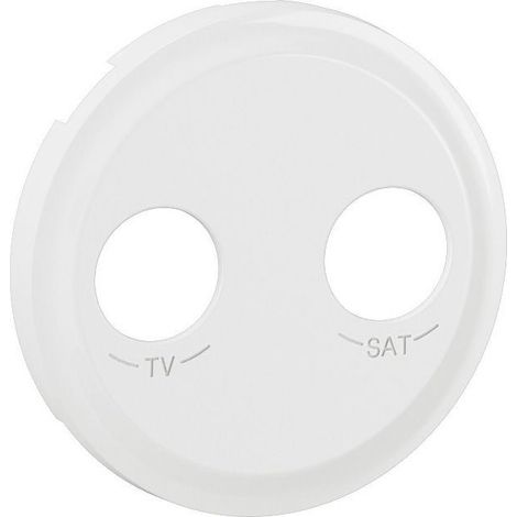 Enjoliveur pour prise TV-R-SAT DAB+ Céliane - Blanc Antimicrobien - LEGRAND - CB7027 (1/2)