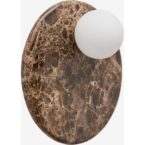 Aplique de pared Ø30 cm en mármol con bola de cristal Conrad SKLUM       