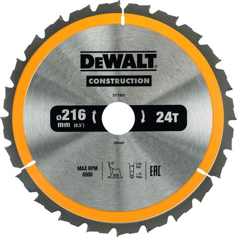 DeWALT ‎DT1952-QZ hoja de sierra circular 21,6 cm 1 pieza(s)