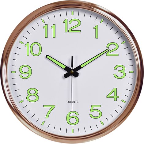 Horloge plaquée or rose blanc lumineux (1/5)