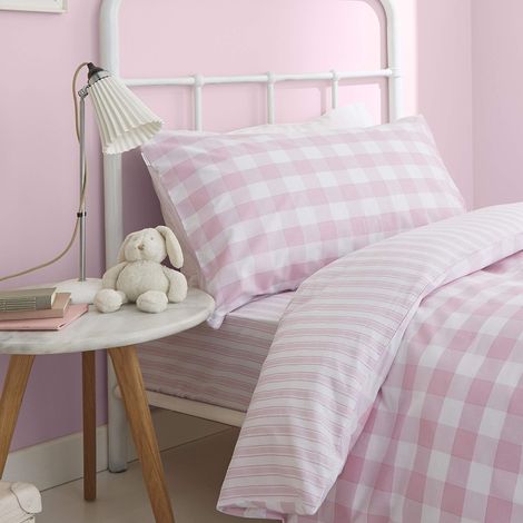 Parure de lit avec Housse de Couette 160 x 220 + 50 x 110 cm + Drap-Housse Blanc 90 x 200 cm (1/5)