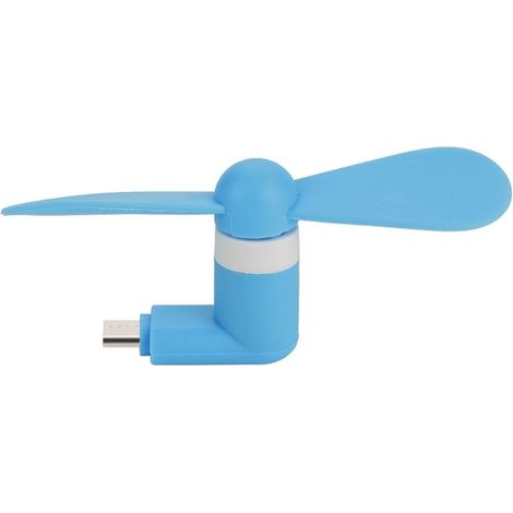 Ventilateur USB Mini Portable Silencieux pour Smartphones Android OTG (Bleu) (1/5)