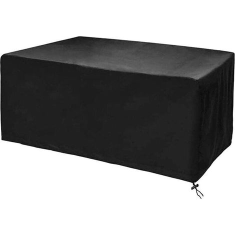 Housse de protection pour mobilier de jardin noire, 100 x 100 x 85 cm, toutes tailles, housse de siège rectangulaire, résistante à la pluie et à la poussière, résistante aux UV, tissu Oxford 210D dura (1/3)