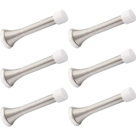 Irovami Butées porte ressort nickel – lot 6, 8,25 cm, caoutchouc, silencieux (1/5)