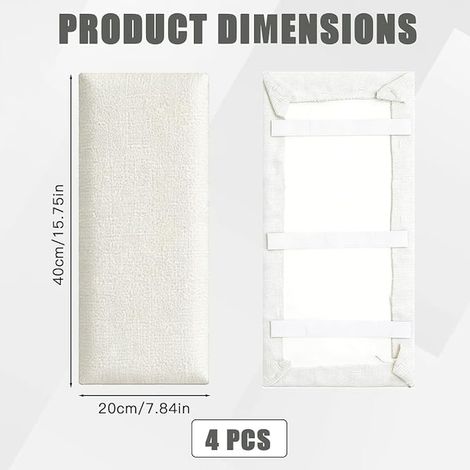 panneaux muraux - 40 x 20 cm - panneaux muraux - chambre à coucher, chambre d'enfant, bureau, couloir - blanc (1/4)