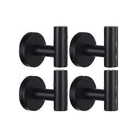 SZTXJ 4er-Pack robuste Handtuchhaken aus Edelstahl für Handtuchhalter, Schränke, Wandhaken für Badezimmer, Küche, Hotel, Schwimmbad, matt