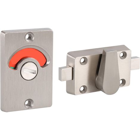 Loquet en Alliage de Zinc Indiquant la Serrure, Indicateur Verrou de Confidentialité Serrure de Porte Vis Engagées Vides Salle de Bain Toilette Cloison de Confidentialité Verrou de Porte (1/5)