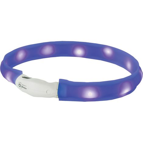 Nobby LED Leuchthalsband Visible breit blau für Hunde mit längerem Fell HundehalsbÃ¤nder (1/2)