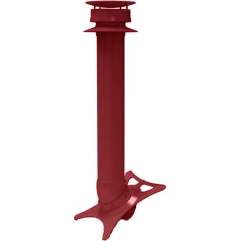 Nicoll – Extracteur statique pour ventilation assainissement – Finition PVC rouge terracotta – Diamètre 100 mm – Collerette d'étanchéité 500 mm – EXTARTCT