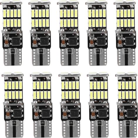 Suuonee Seitenmarkierungsleuchte, 10 Stück T10 4014 26SMD Auto-Decodierungs-LED-Lampe Canbus fehlerfrei Kennzeichen-Seitenmarkierung. (1/5)