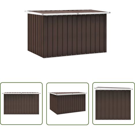 The Living Store Boîte de rangement de jardin Marron 149x99x93 cm - Boîte De Rangement Jardin - Coffre De Jardin - Rangement Extérieur - Meuble De Jardin - Décoration Jardin (1/5)