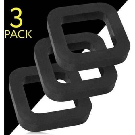 Paquet de 3 silencieux de récepteur d'attelage de 2 pouces pour supports de boule réglables réduisant les cliquetis et le bruit, compatibles avec tout récepteur d'attelage de remorque de 2 pouces.