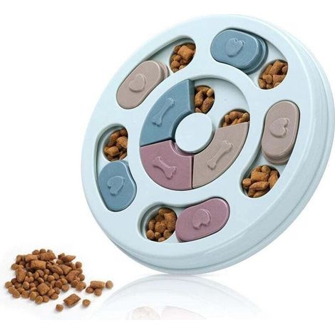 Puzzle per cani, giocattoli per cani per l'allenamento del QI e l'arricchimento mentale, puzzle per dolcetti per cani (blu) (1/4)