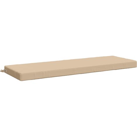 Coussin de banc SOEST 100 % polyester Crème 140 x 50 x 8 cm vidaXL
