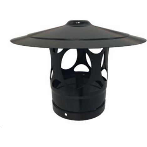 Caperuza Negro Vitrificado Convesa Medidas Accesorios Fontanería: 100mm