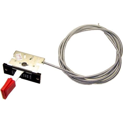 Comando de aceleración universal de metal con cable. Cable: 1200 mm, funda: 1100 mm, recorrido: 43 mm.