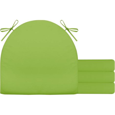 2er Set Stuhlkissen mit Bändern Wasserdicht Rutschfestes Sitzkissen Bequeme Halbrund Sitzpolster für Gartenmöbel Oder Stuhl Wasserdicht Garten 40 x 40 x 4 cm Beige