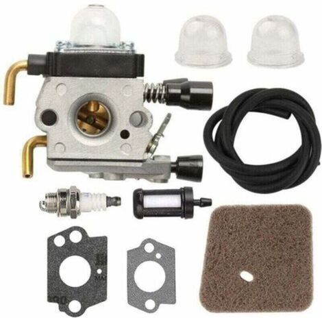 Carburateur avec conduite de carburant pour STIHL HS75 HS80 HS85 HL75 HL75K , XU,FH75 HT70 HT75 KM80 KM85 KM85R SP80 SP85 FC75 FC85 Taille-haie Taille-bordure - (1/4)