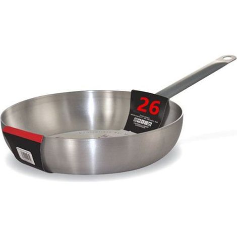 TRADE SHOP - Padella Alta Saltapasta Professionale In Alluminio Per Mantecare Spadellare ø22-26cm - -diametro 26cm -