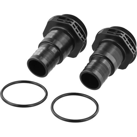 Lot de 2 raccords de pompe de piscine avec joint d'étanchéité pour pompe de circulation SPS25 SPS50 SPS75 SPS100 - Pièce de rechange - 32 mm - 38 mm - Noir - Installation facile (1/5)