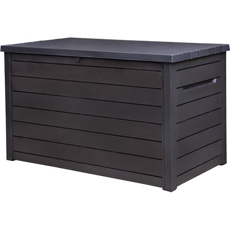 KETER Arcón exterior jardín EXTERIOR ONTARIO 230G (870 litros) para jardín almacenaje EXTERIOR hecho con resina resistente 147x83x86 WxDxH