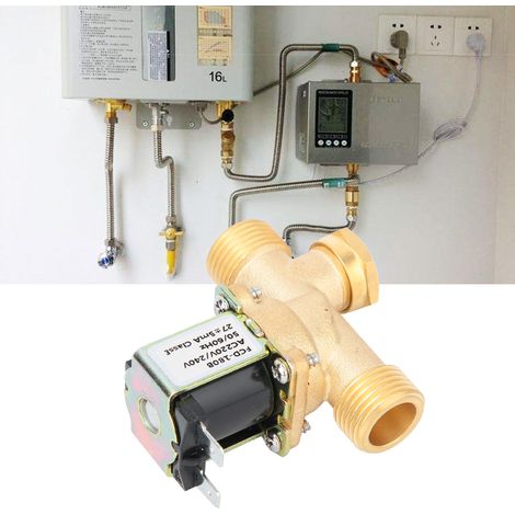 G1/2" Messing-Magnetventil, normalerweise geschlossen, mit Wassereinlassschalter (DC220V) (1/5)