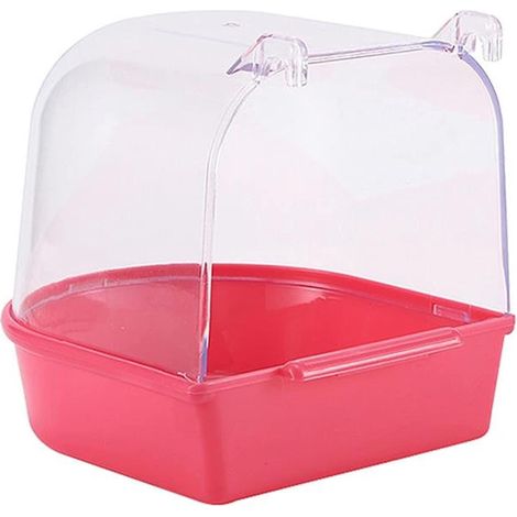 Papageienbadewanne, Vogelkäfig, Vogelkäfigzubehör, rosa