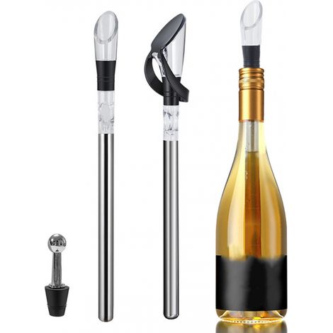 Refroidisseur à vin - Bec verseur inclus - Bouchon inclus - 2 pièces - Accessoires pour le vin - Bec verseur - Refroidisseur à vin-AquaForge