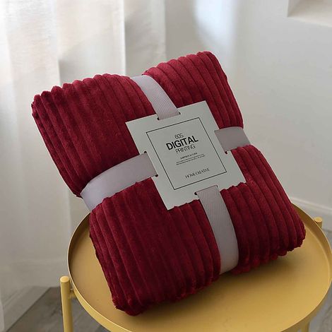 Couverture Jetable - Velours Corail Microfibre - 150 x 100 cm - Pour Canapé Lit Camping Voyage - 1 Pièce (1/3)