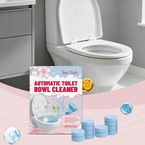 WC-Reinigungstabletten für den Haushalt, 12 Stück, für die tägliche Reinigung. Mit Wasser anwenden, um hartnäckige Flecken zu entfernen. -- BIEMMEDUE (1/5)